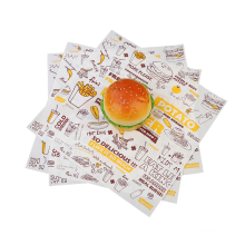 Food safe packaging hamburger custom printed greaseproof wrapping paper